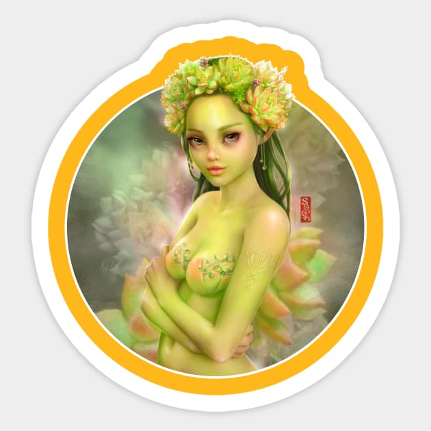 Succulent Queen Sticker by Sarasa